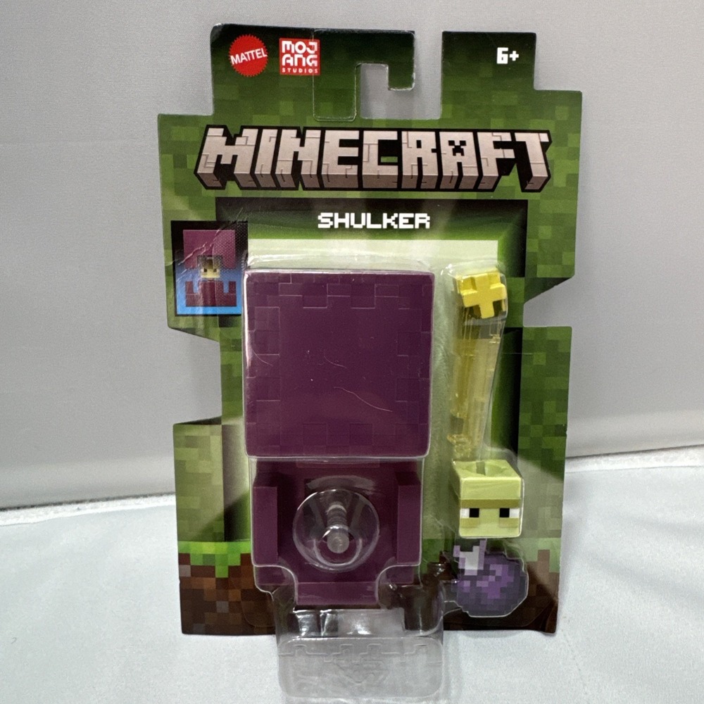 Mattel Minecraft Shulker Shell & Chorus Fruit 2.5 Figure NEW 2024 JCN34-4B10